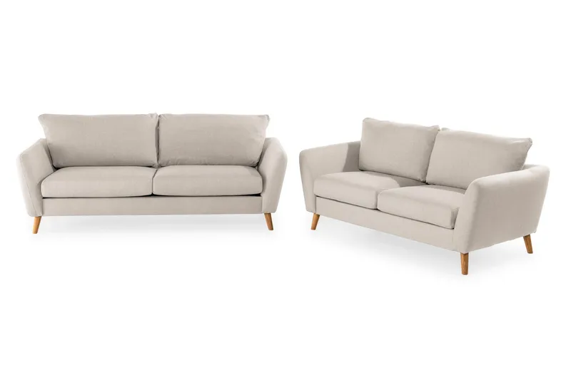 Trend Soffgrupp 3-sits + 2-sits Tygsoffa - Beige — Beige