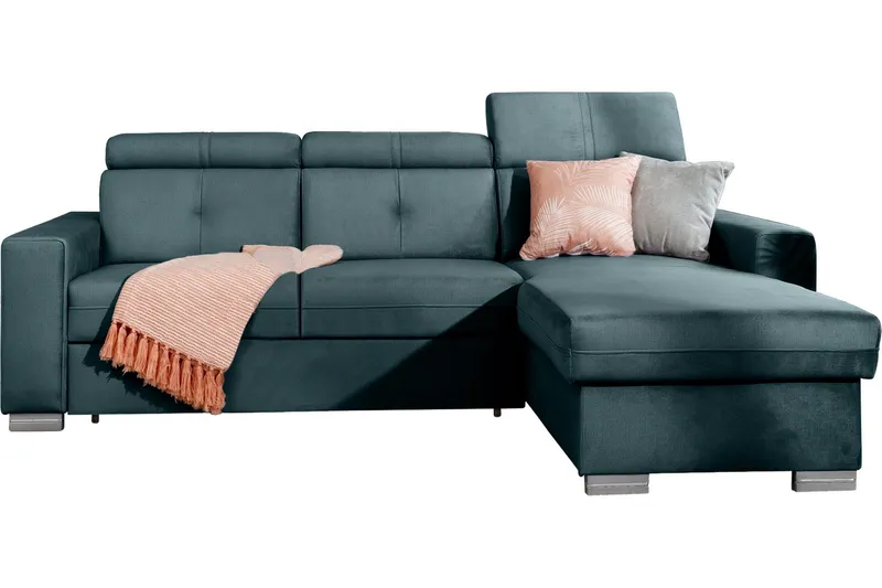Trent Bäddsoffa m. Divan med Förvaring 3-sits - Blå (Art.nr 1722238) — Blå