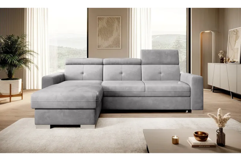 Trent Bäddsoffa m. Divan med Förvaring 3-sits - Grå (Art.nr 1722191) — Grå
