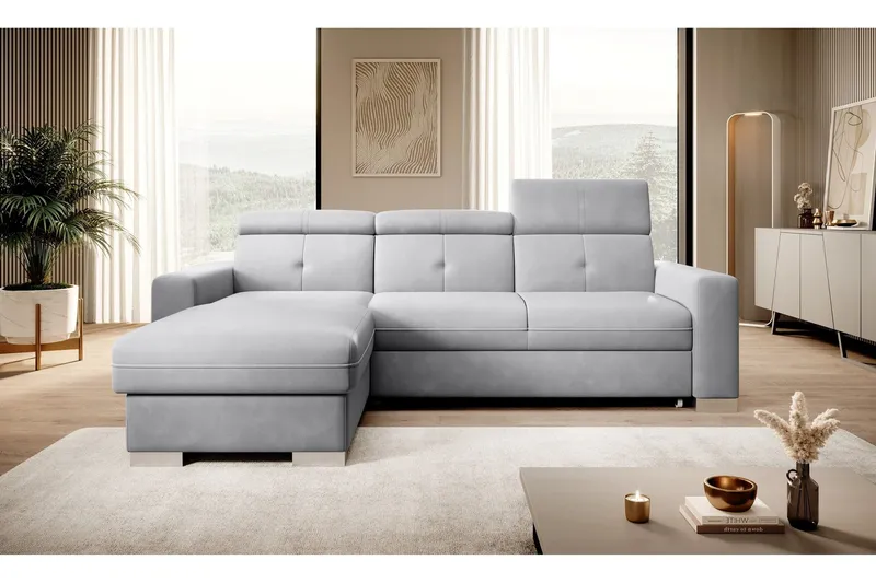 Trent Bäddsoffa m. Divan med Förvaring 3-sits - Grå (Art.nr 1722250) — Grå