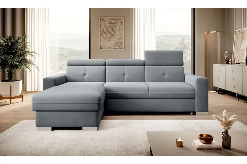 Trent Bäddsoffa m. Divan med Förvaring 3-sits - Grå (Art.nr 1722579) — Grå
