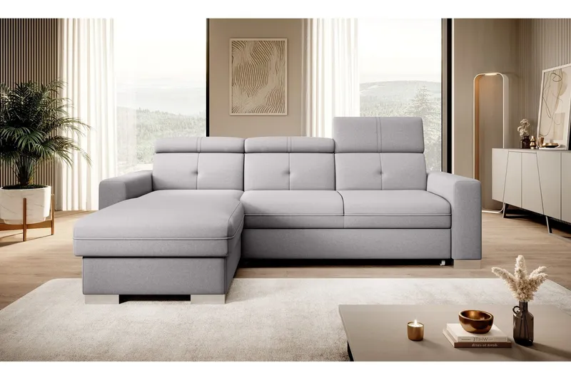 Trent Bäddsoffa m. Divan med Förvaring 3-sits - Grå (Art.nr 1722174) — Grå