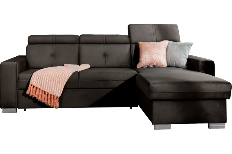 Trent Bäddsoffa m. Divan med Förvaring 3-sits - Mörkbrun (Art.nr 1722327) — Mörkbrun