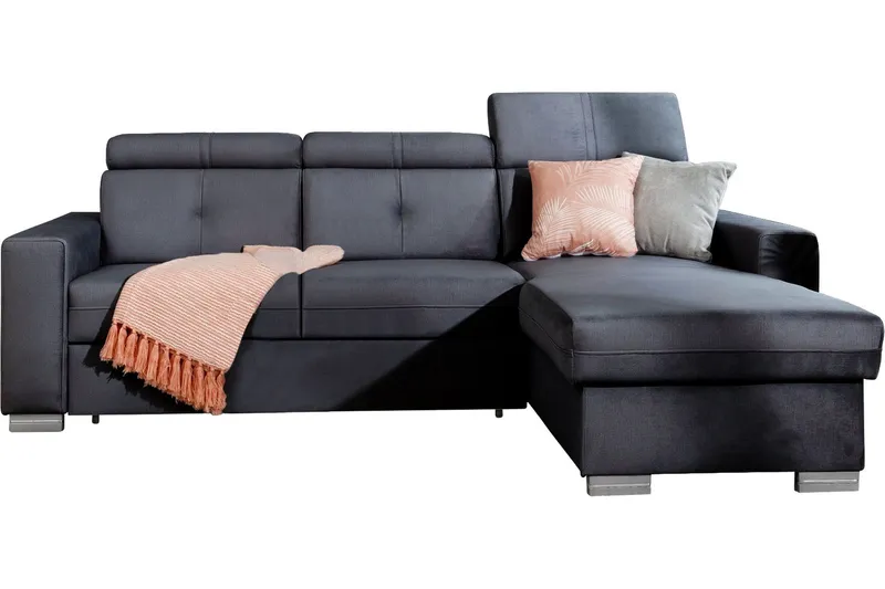 Trent Bäddsoffa m. Divan med Förvaring 3-sits - Mörkgrå (Art.nr 1722188) — Mörkgrå