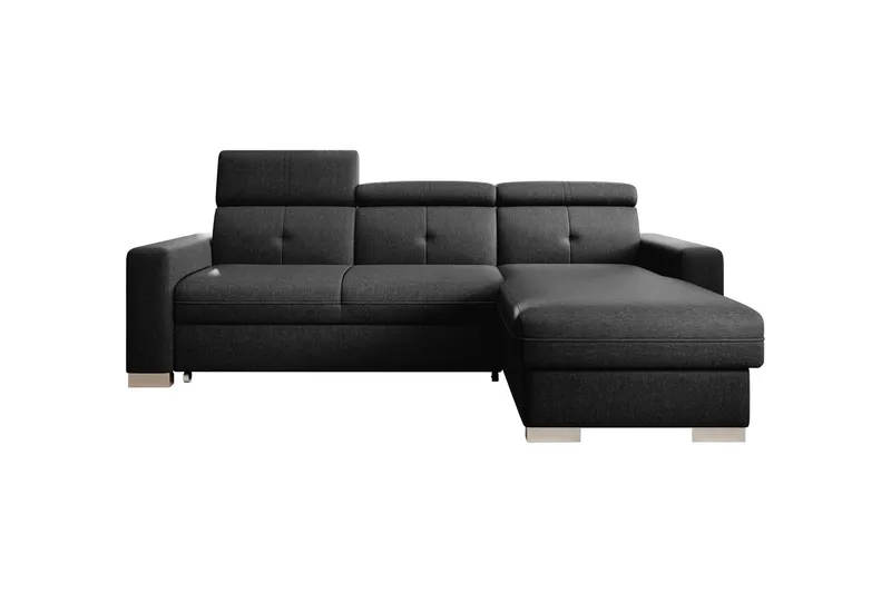 Trent Bäddsoffa m. Divan med Förvaring 3-sits - Svart (Art.nr 1722341) — Svart