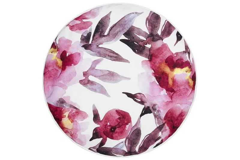 Trepuzzi Utomhuskudde 40 cm Rund - Vit/Rosa — Vit/Rosa
