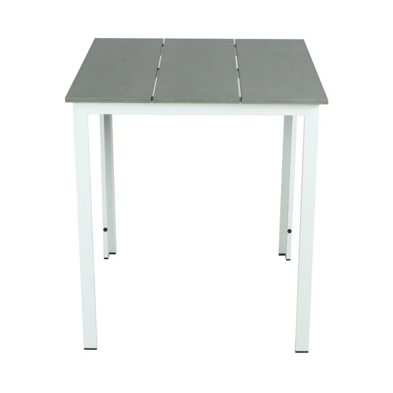 Tunis Cafebord utomhus 70x70 cm i metall/plast - Grå/Vit — Comfort Garden