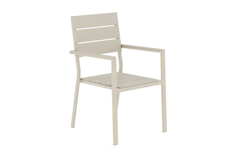 Tunis Stapelbar stol Utomhus Aintwood i aluminium - Beige — Comfort Garden