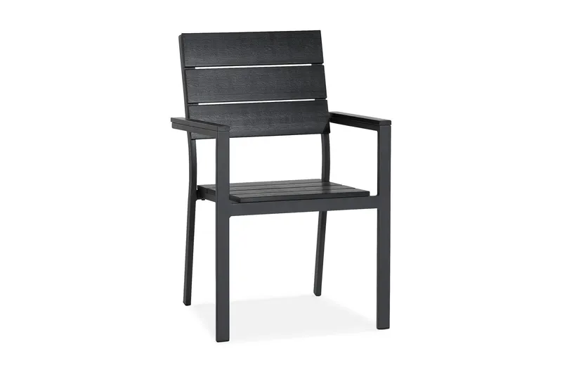 Tunis Stapelstol Utomhus Aintwood - Svart/Svart — Comfort Garden