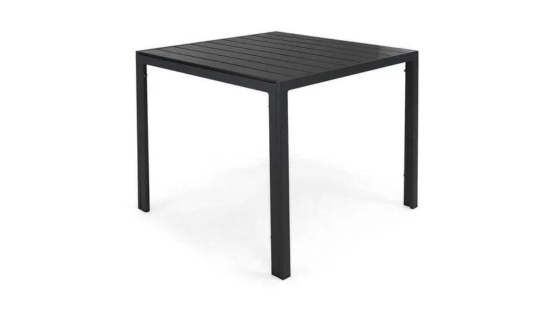 Tunis Utebord 90x90 cm – Litet Matbord Utomhus för Uteplats i Aintwood - Svart — Comfort Garden