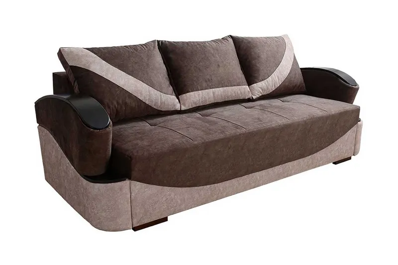 Turbo Bäddsoffa 200x96x90 cm - Brun/Grå — Brun/Grå