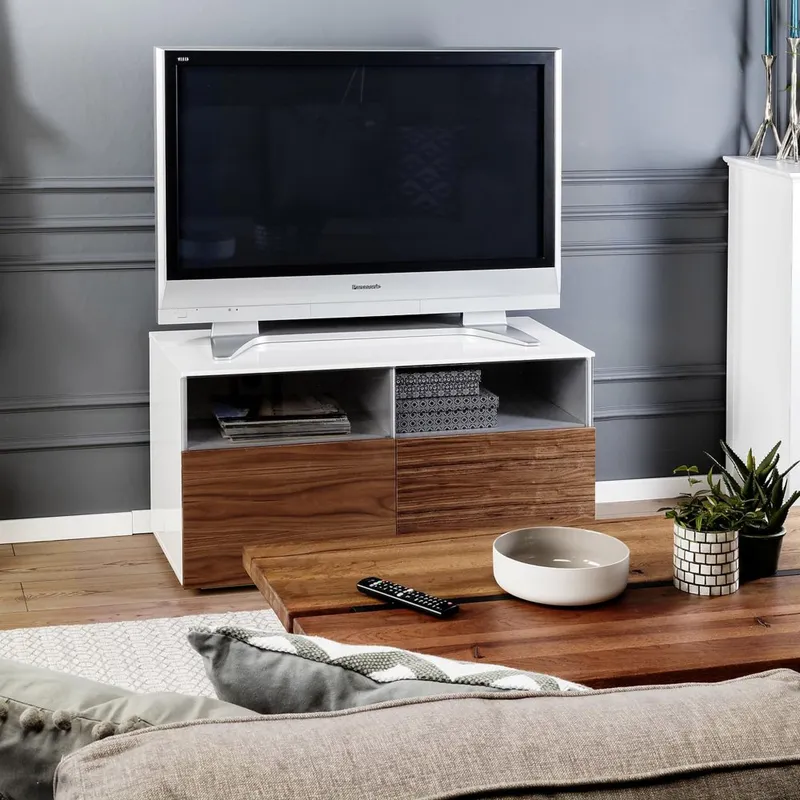TV-bänk valnöt 100cm | 2 Lådor | Enchant — outl1.se