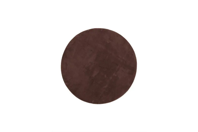 Tvättbar Matta Soft Rund - 200x200 cm, Choklad — KM Home