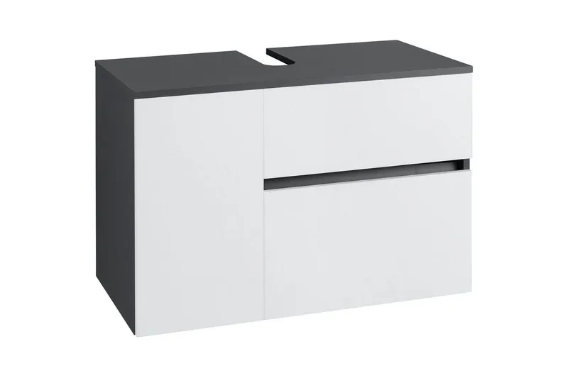 Tvättställsskåp Wisla 80x45x53 cm, Antracit/Vit - 80x45x53 cm, Antracit/Vit — Loft24