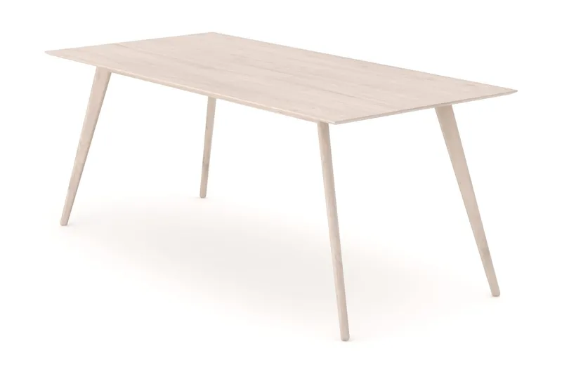 Tyrö Rektangulär Matbord & köksbord 190x90 cm Askträ - Whitewash — Whitewash