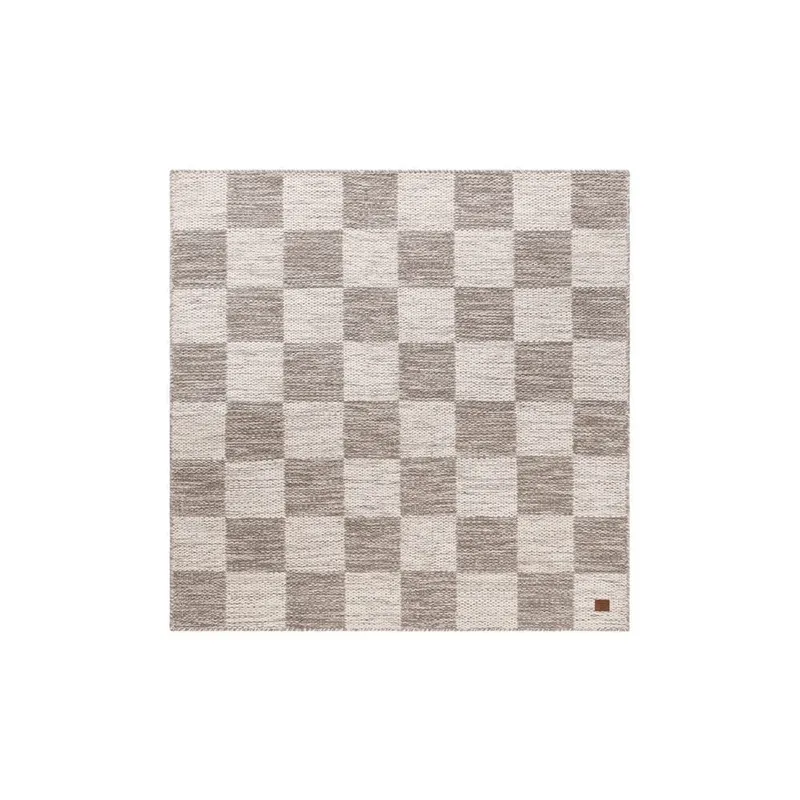 Ullmatta Chessie Kvadrat - 200x200 cm, Grå — KM Home
