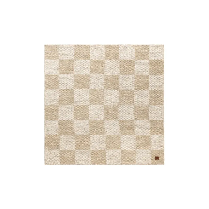 Ullmatta Chessie Kvadrat - 200x200 cm, Linne — KM Home