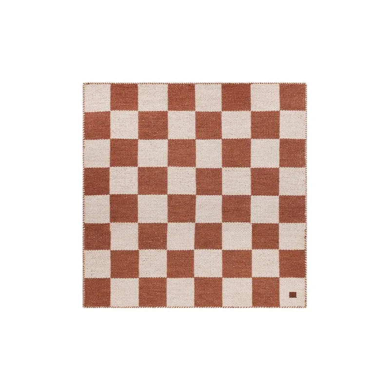 Ullmatta Chessie Kvadrat - 200x200 cm, Terracotta — KM Home