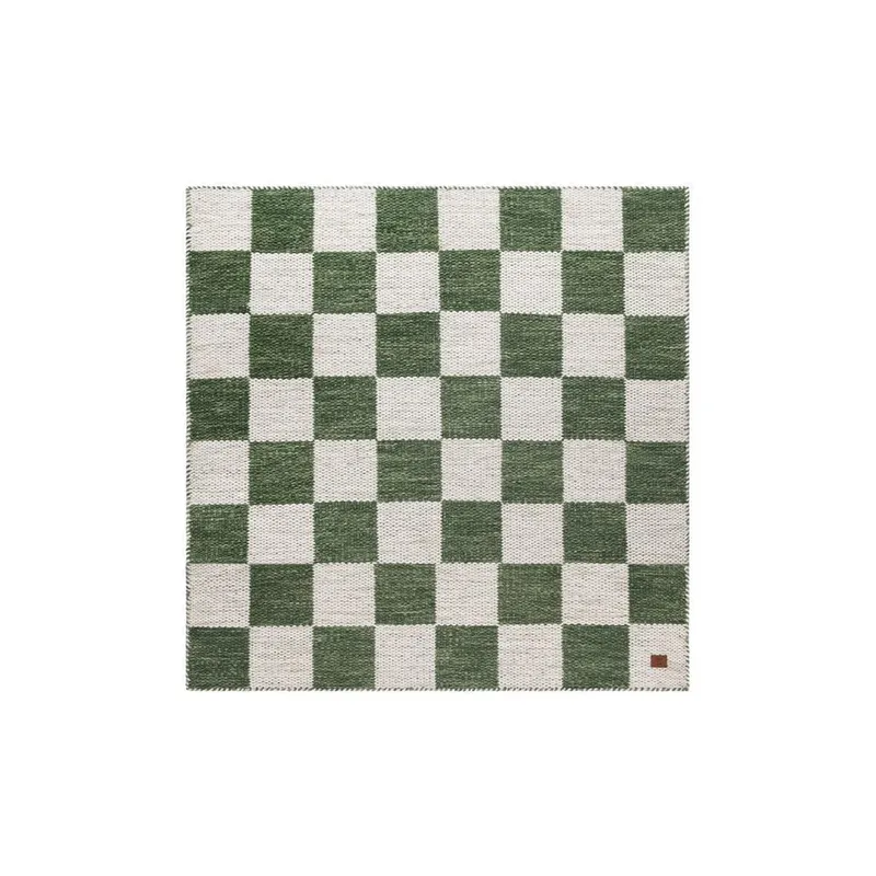 Ullmatta Chessie Kvadrat - 250x250 cm, Smaragdgrön — KM Home