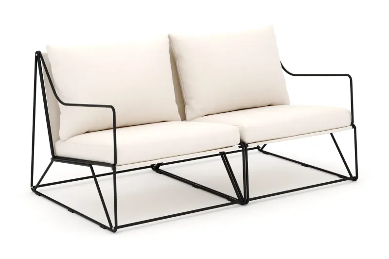 Usteryd 2 sits Loungesoffa - Svart/Beige — Comfort Garden