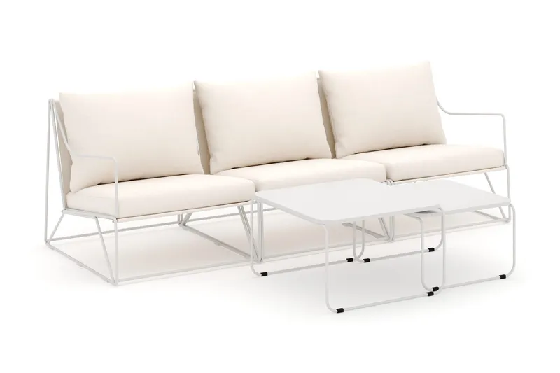 Usteryd 3 sits Loungesoffa med satsbord - Beige — Comfort Garden