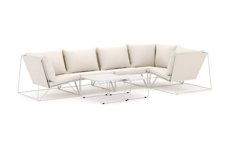 Usteryd utomhus hörnsoffa 5-sits vändbar - Beige/Beige (Art.nr 3117905) — Comfort Garden