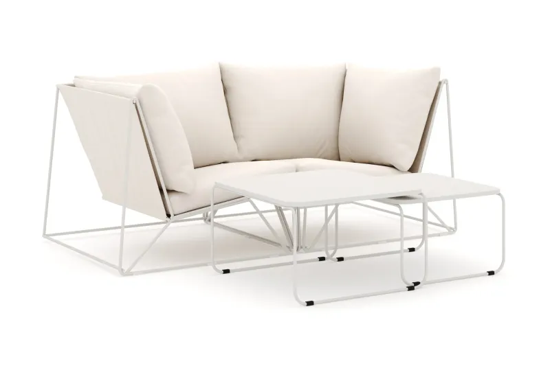 Usteryd utomhus rak 2-sits soffa - Beige/Beige — Comfort Garden