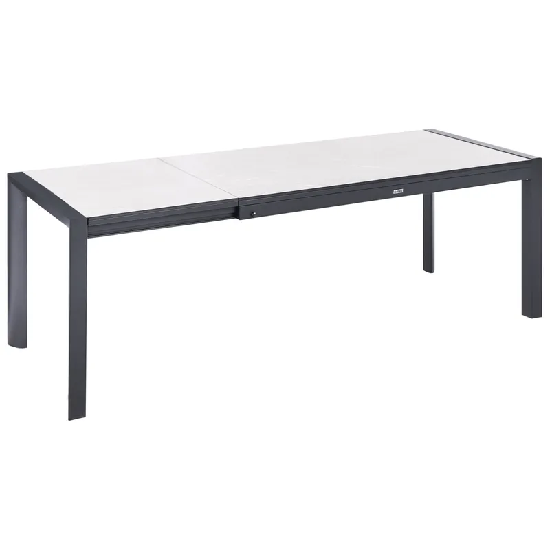 Utdragbart Matbord utomhus Binasco 160/220 cm - Beige/Svart — Beige/Svart
