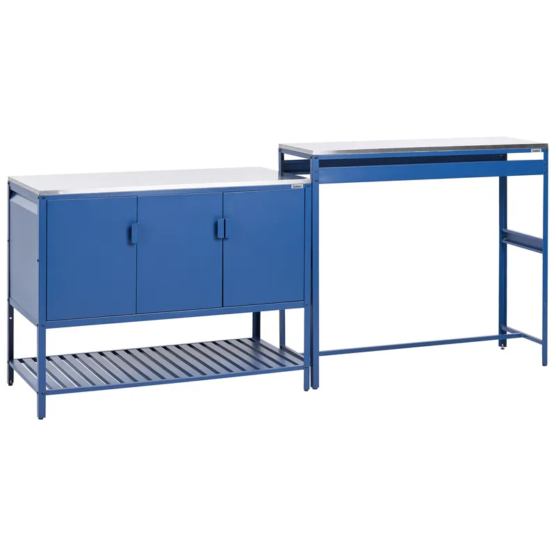 Uteköksset i 2 Delar med Barbord Maenza - Blå/Silver — Blå/Silver