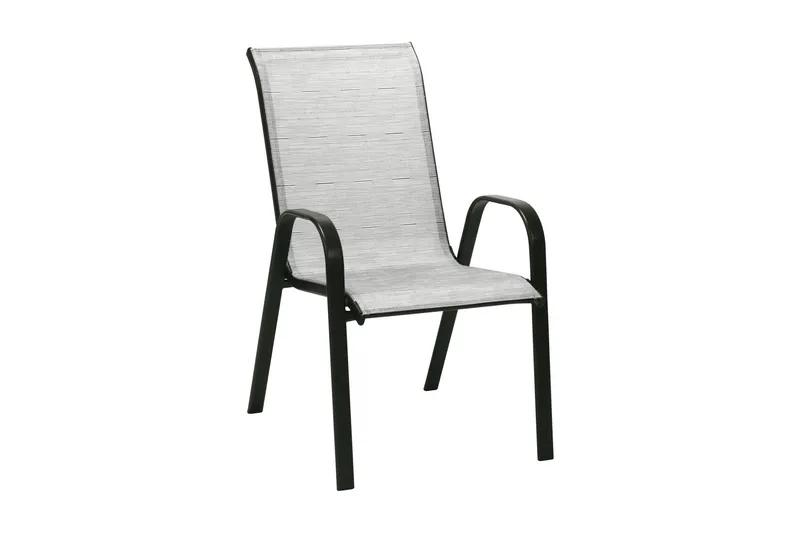 Utestol DUBLIN 73x555xH93cm stålram färg: mörkbrun - Silver/Brun — Silver/Brun
