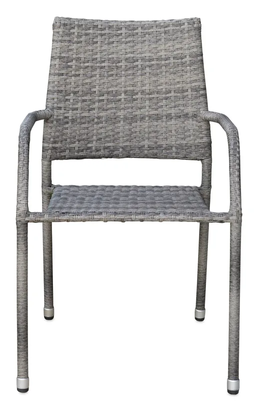 Utestol i grå konstrotting \| Stapelbar & nätt design \| Ida