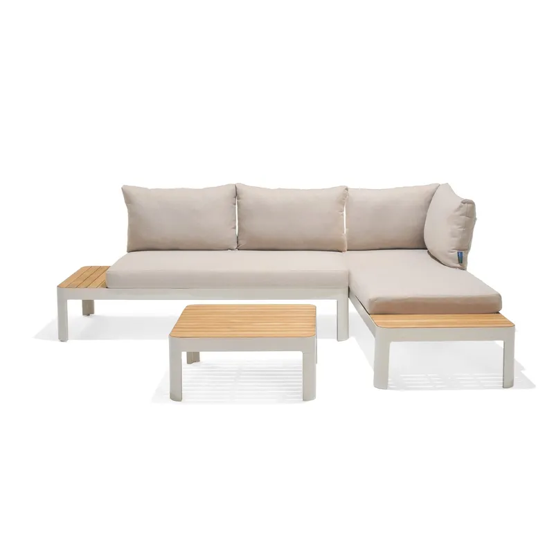Utomhus modulset Portals 2x 2-sitssoffor + soffbord - korallsand — Lifestyle Garden