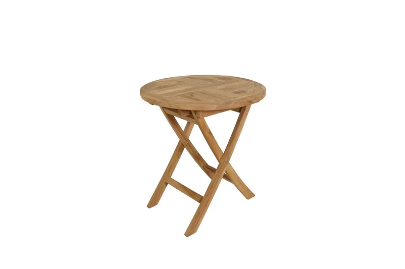 Utomhusbord Milano fällbart bord Ø70 cm - naturfärgad teak — naturfärgad teak