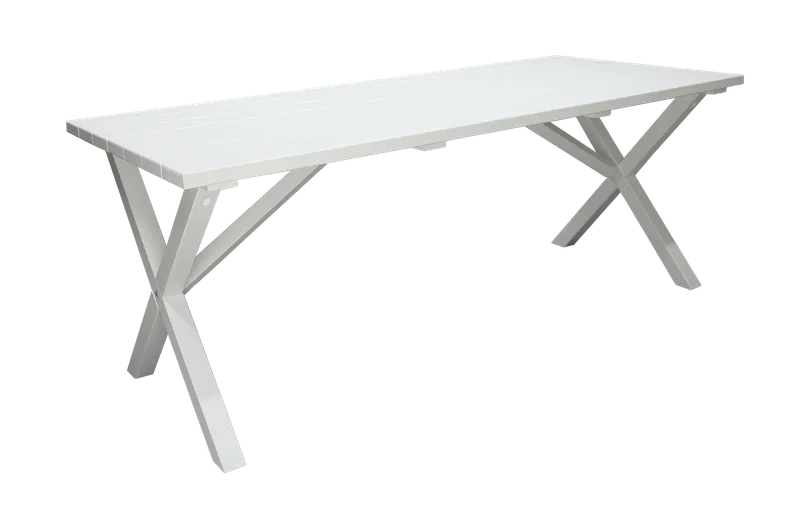 Utomhusbord Scottsdale rektangulär Vit 190 cm - Vit — Vit