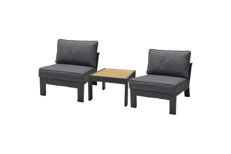 Utomhusmöbelgrupp Lifestyle Garden PALAU 2x sidostol + sidobord 60 cm — Lifestyle Garden