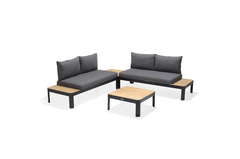 Utomhusmöbelgrupp Lifestyle Garden Portals 2x 2-sits modulsoffa & 2x soffbord — Lifestyle Garden