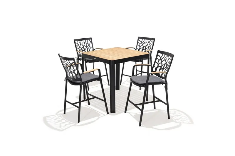 Utomhusmöbelgrupp Lifestyle Garden Portals bar bord 95 & 4 bar stol — Lifestyle Garden