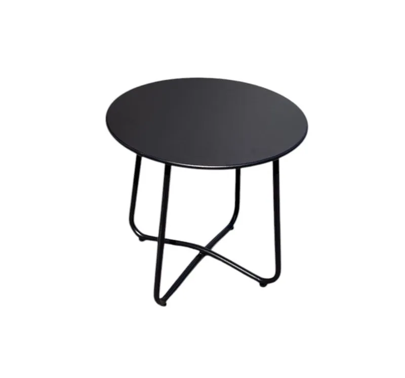Utomhussidobord Seville rund Ø45 cm - Svart — Svart
