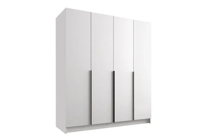 Vadstena Garderob 200 cm - Vit/Svart — Vit/Svart
