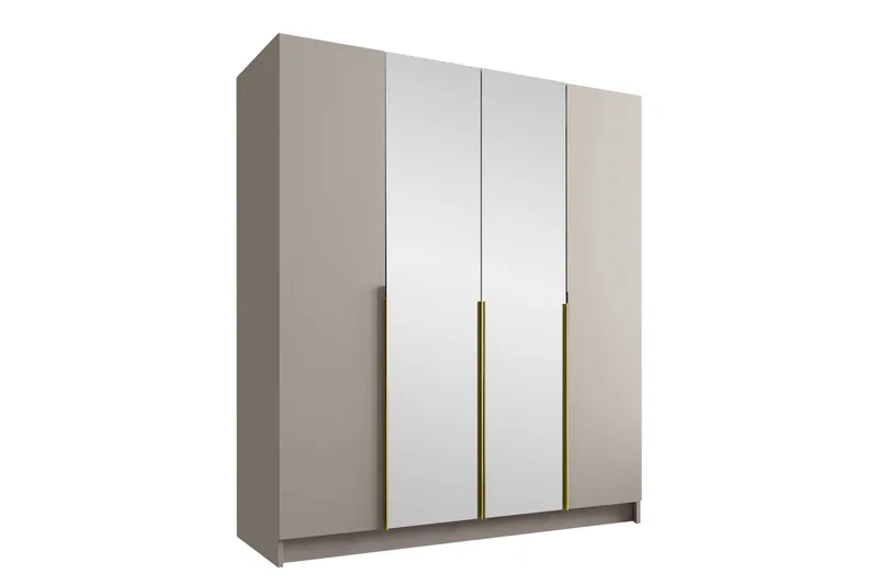 Vadstena Garderob med Spegel 200 cm - Kashmir/Guld (Art.nr 3063071) — Kashmir/Guld