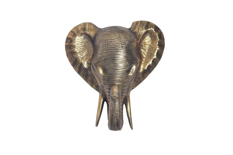 Väggdekoration Wohnling Elefant Polerad gjuten aluminium väggmonterad industriell — Wohnling