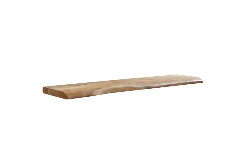 Vägghylla Wohnling träkant, massivt trä, flytande hylla, lantlig stil 120 cm - 120 cm — Wohnling