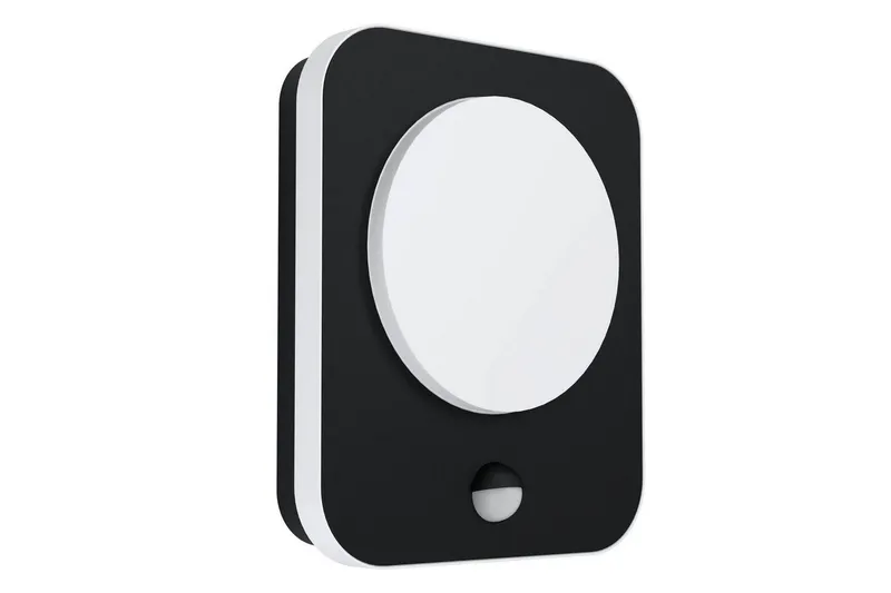 Vägglampa Utebelysning Eglo Madriz med Sensor - Svart/Vit — Eglo