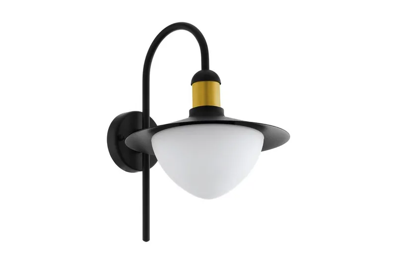 Vägglampa Utebelysning Eglo Sirmione - Vit/Svart/Guld — Eglo