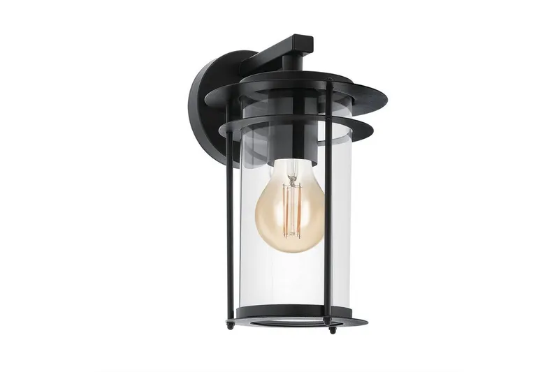 Vägglampa Utebelysning Eglo Valdeo Svart/Klar - Svart — Eglo