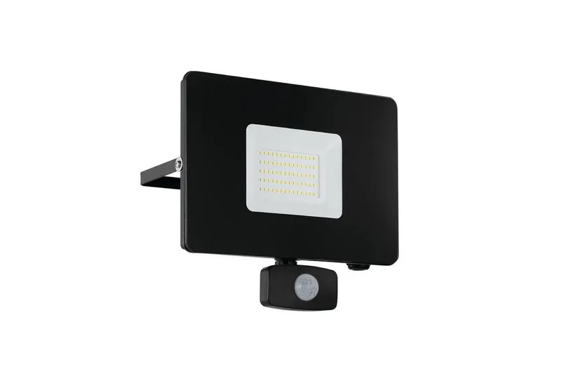 Väggstrålkastare Utebelysning Eglo Faedo 3 med Sensor 50W, Svart - Svart — Eglo