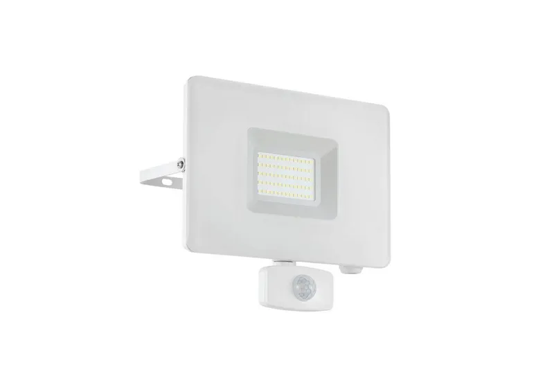Väggstrålkastare Utebelysning Eglo Faedo 3 med Sensor 50W, Vit - Vit — Eglo
