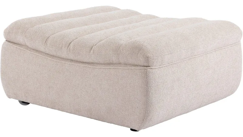 Valdoro Fotpall i tyg 120 cm - Beige — Beige