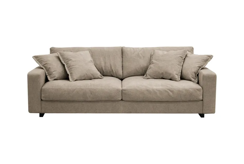 Valencia Extra Djup 3-sits Soffa i Chenille - Brun — Scandinavian Choice