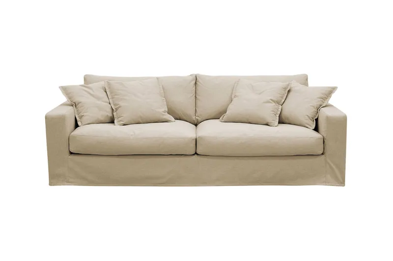 Valencia Extra Djup 3-sits Soffa med avtagbar och tvättbar klädsel - Beige (Art.nr 3427825) — Scandinavian Choice